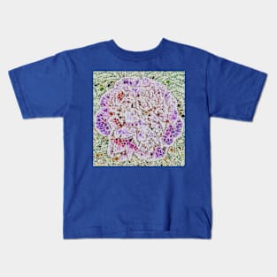 Purple Mosaic Flower Kids T-Shirt